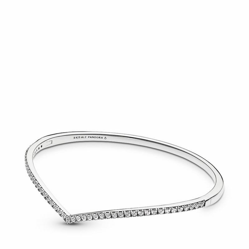 Pandora Shimmering Wish Bangle Bracelet Outlet NZ, Sterling Silver (706481-OTF)